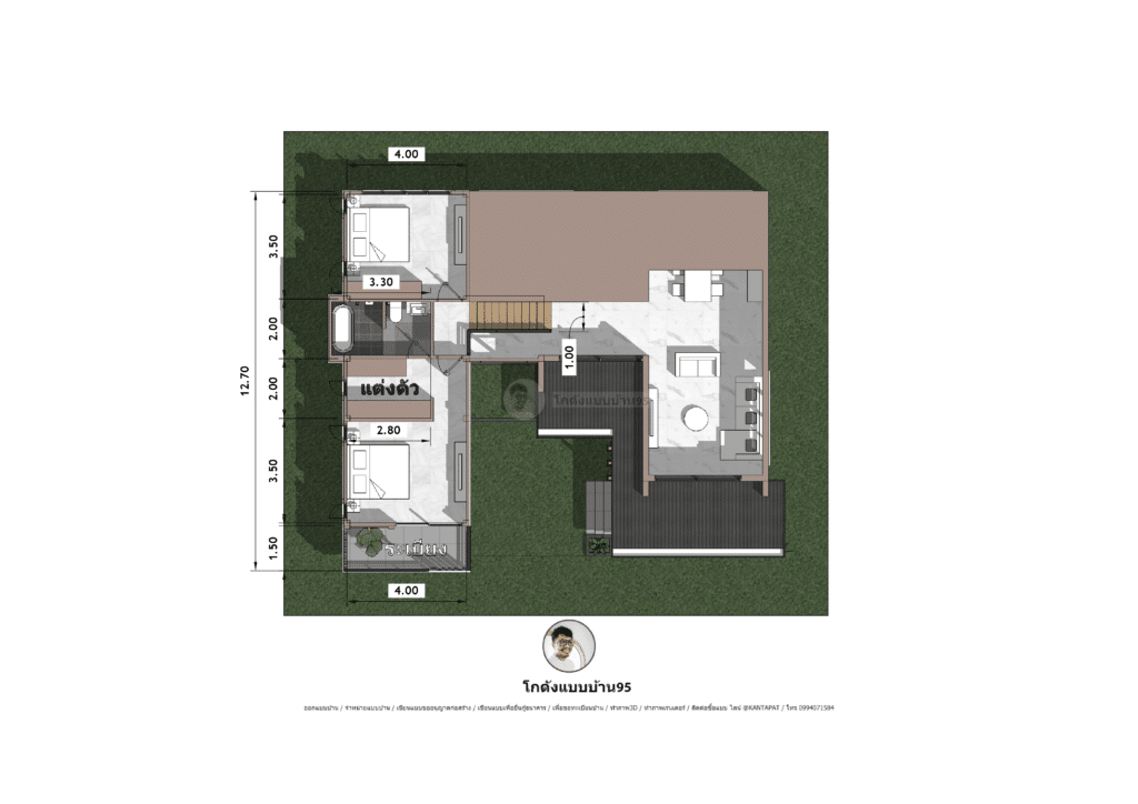 半层抬高式房屋P  1747现代设计房屋丨KODANG BAAB BAAN 95（โกดังแบบบ้าน）-28