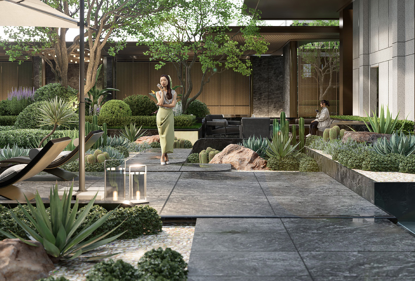 成都越秀天悦芸萃二期大区景观SU模型-2