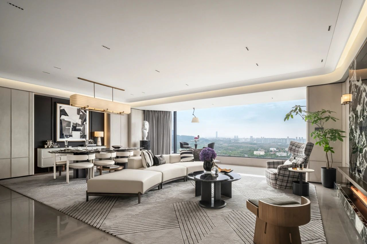 南宁轨道C11观景大平层344㎡丨中国南宁丨李益中空间设计-6