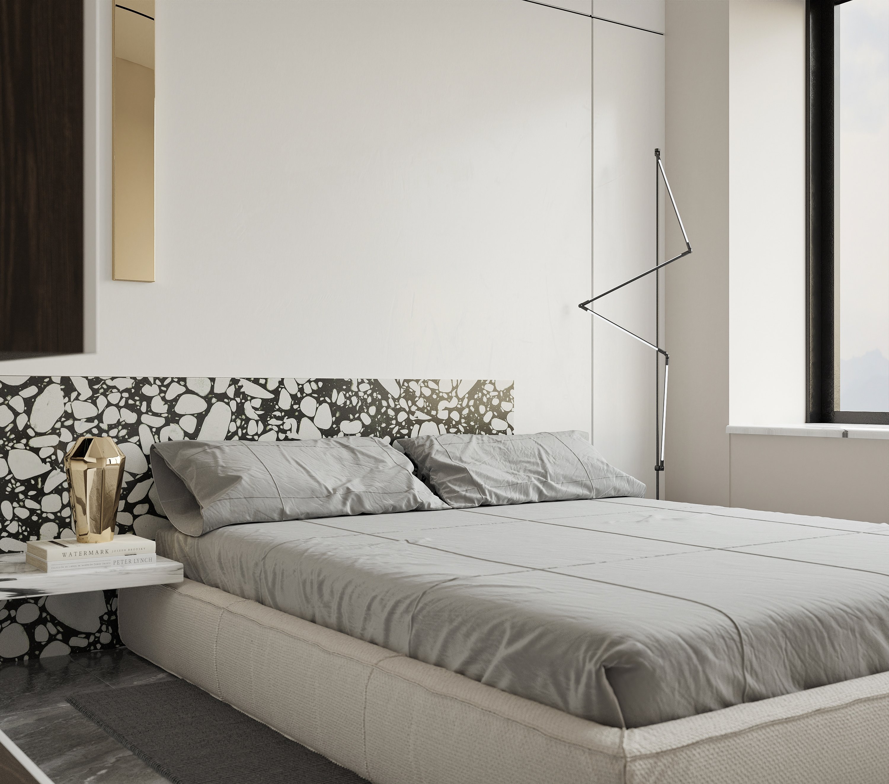 客餐厅现代黑白灰 //卧室-12