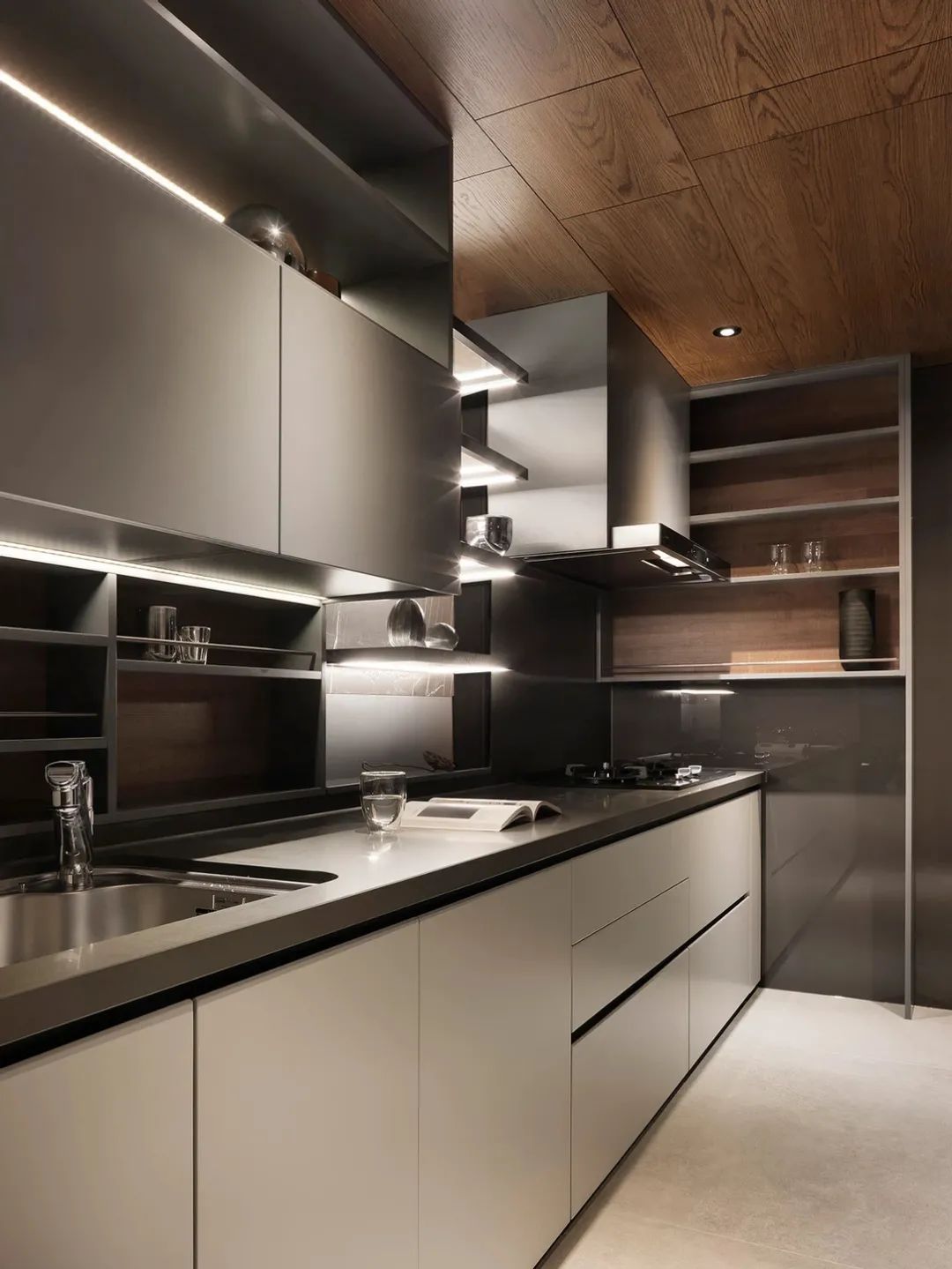 胡桃木+高级灰，纯粹而艺术的现代空间-49