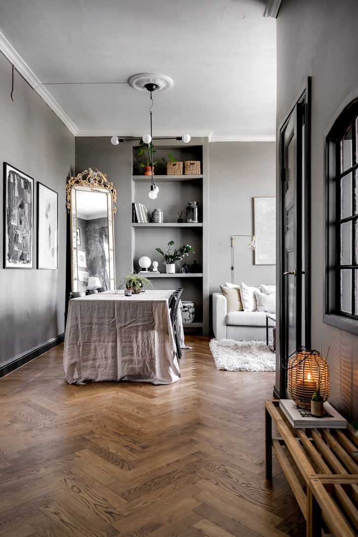 灰色调 48 平米一居室公寓的柔和魅力-7