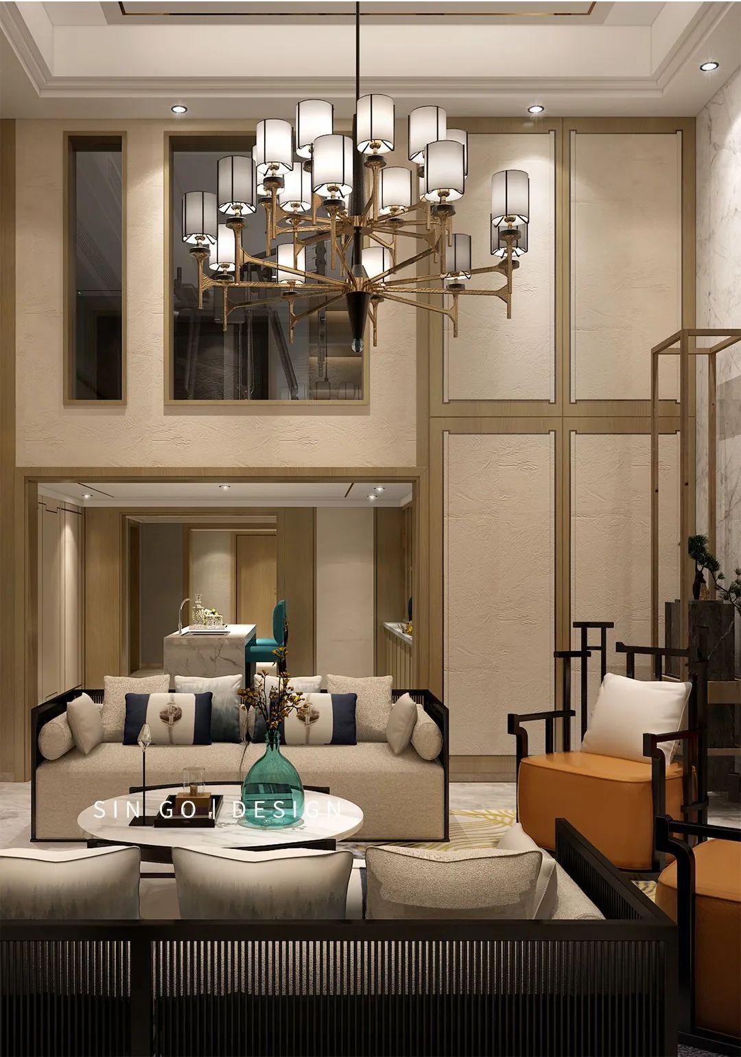 三代同堂共享天伦,550㎡现代中式别墅设计-39