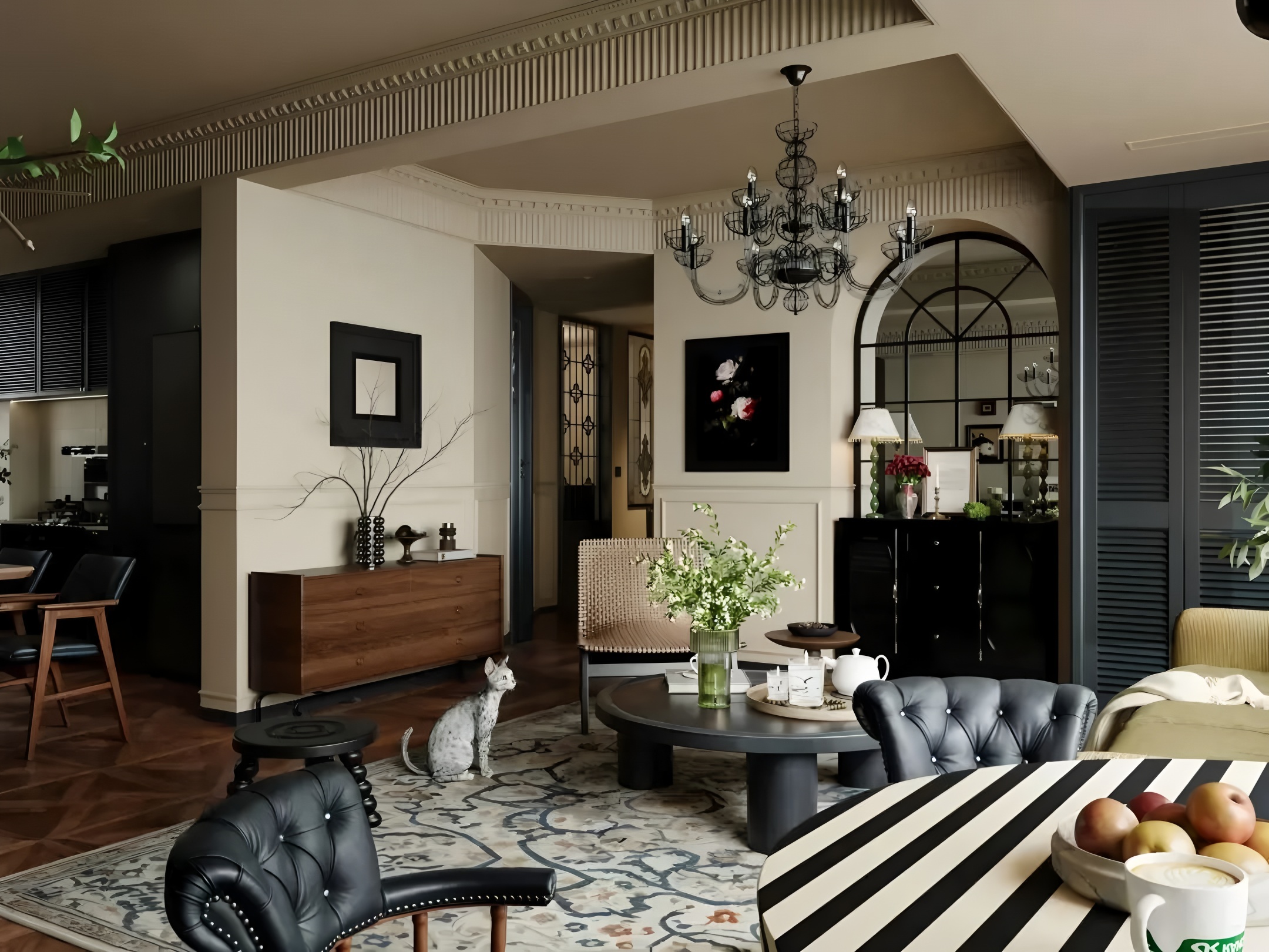 深圳两套法式复古风住宅设计丨中国深圳丨三生一宅-9