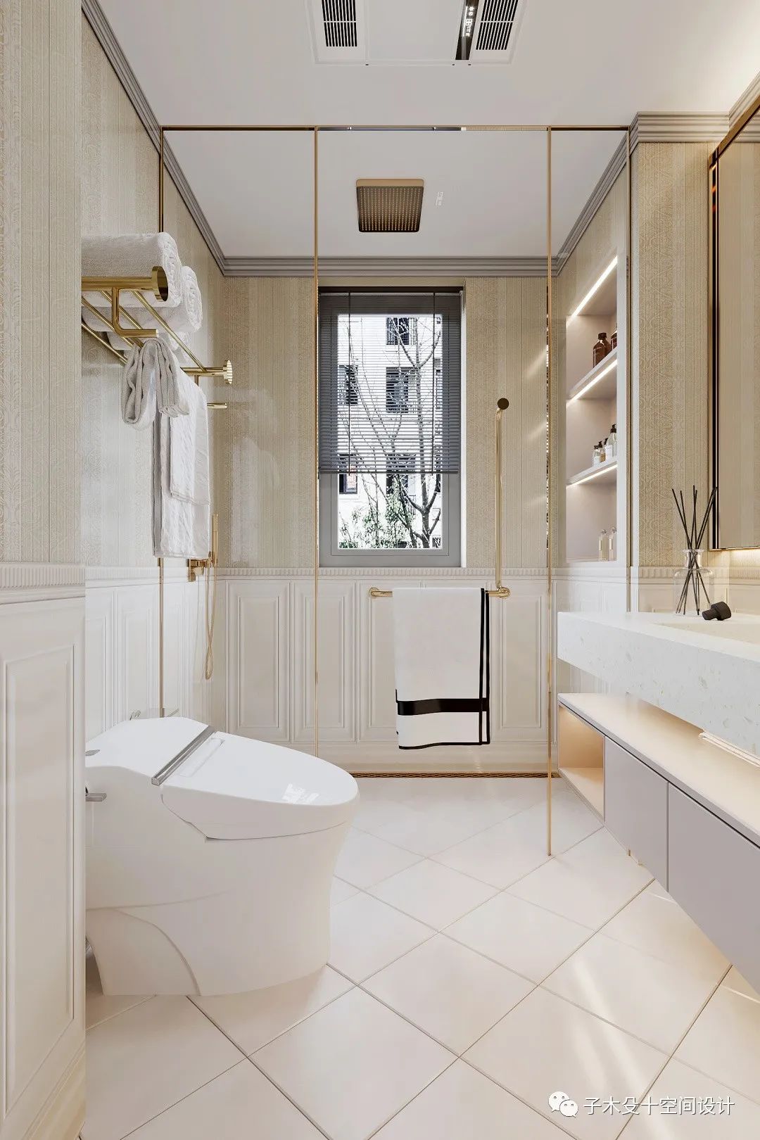 法式轻奢海城别墅丨子木殳十空间设计-30