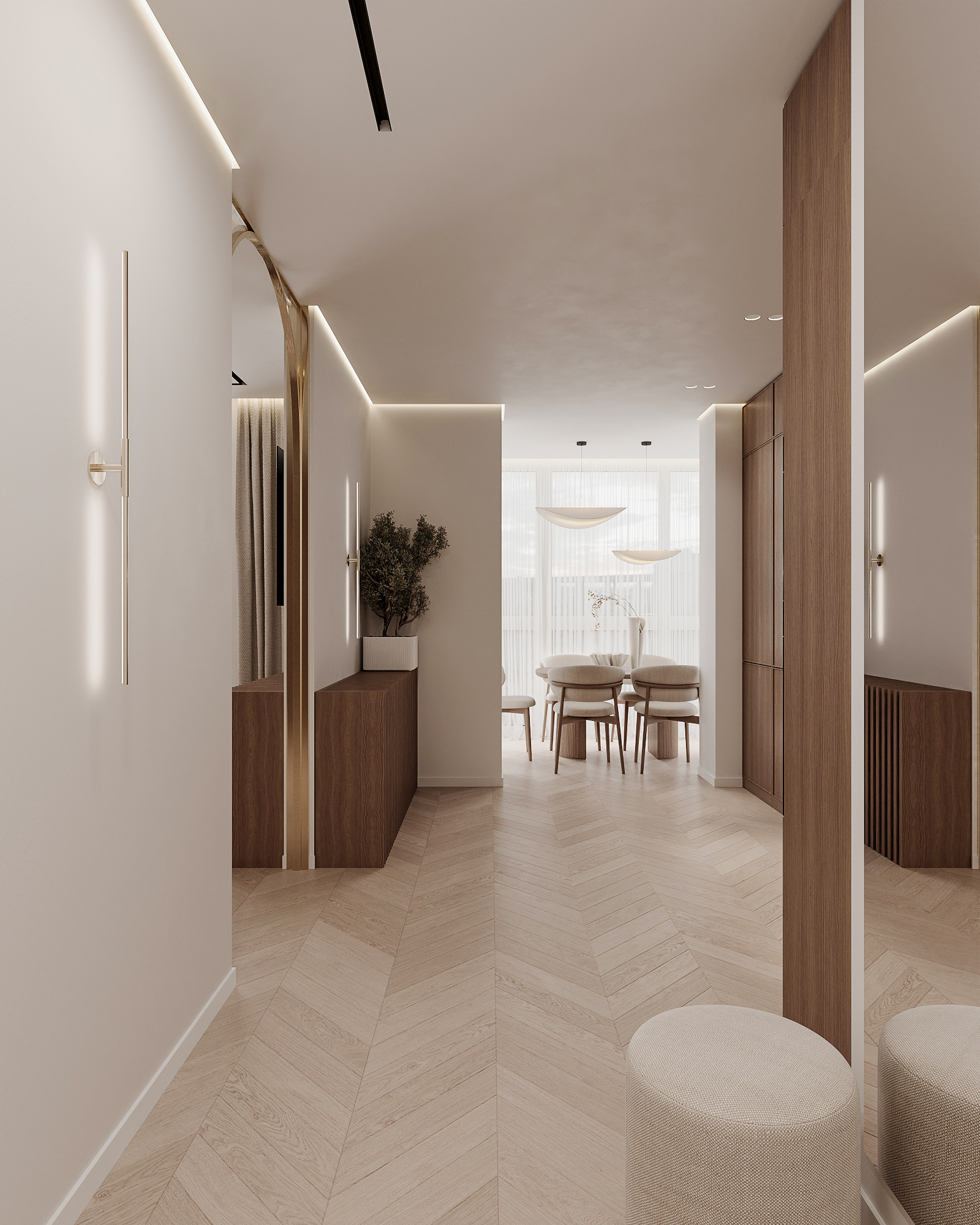 khaki & wood apartment-9