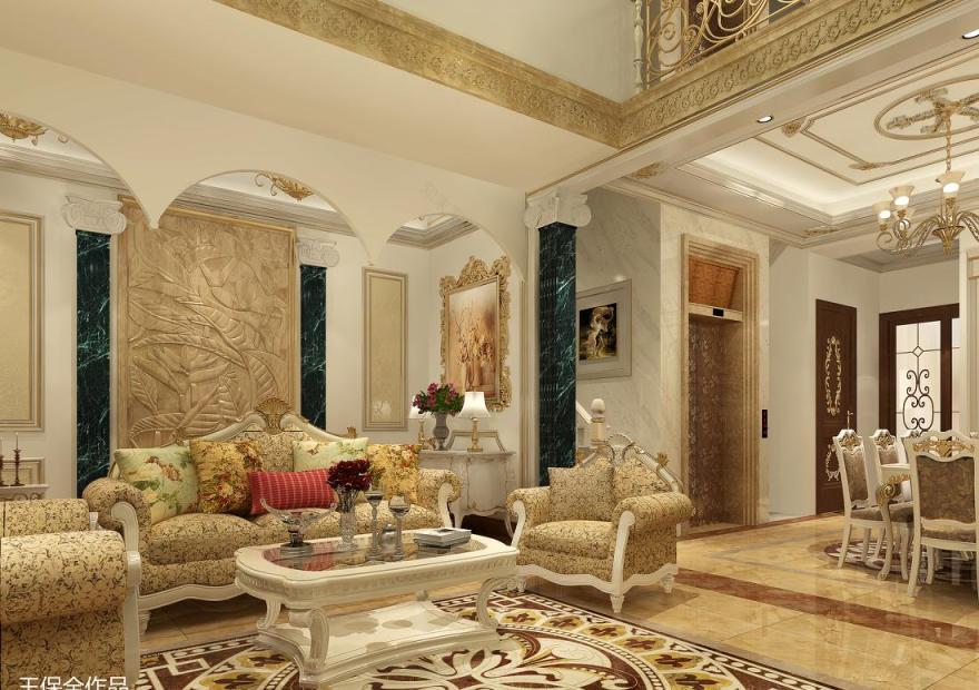 潮白河孔雀城·欧式宫廷风格室内设计-2