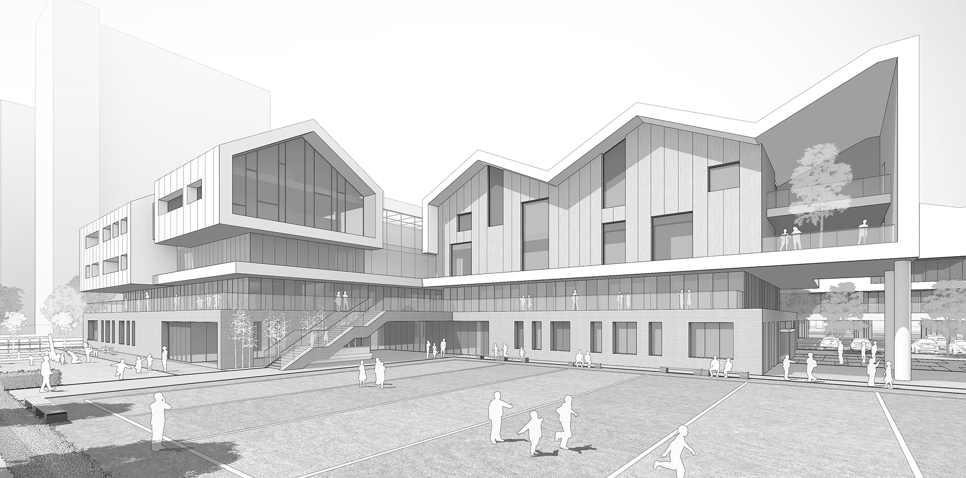 거암초·중 교사 신축공사（可理解为巨岩中小学教师楼新建工程）丨韩国首尔丨디엔비건축사사무소（DNB建筑师事务所）-3