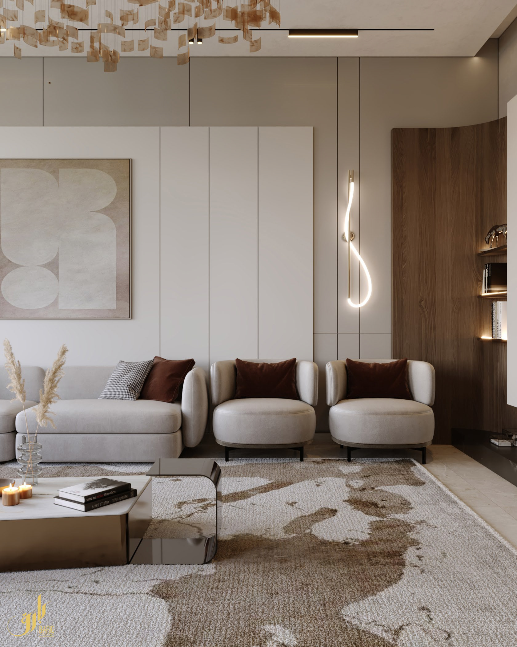 A·A 现代别墅室内设计丨沙特阿拉伯丨Bariq Consultants-37