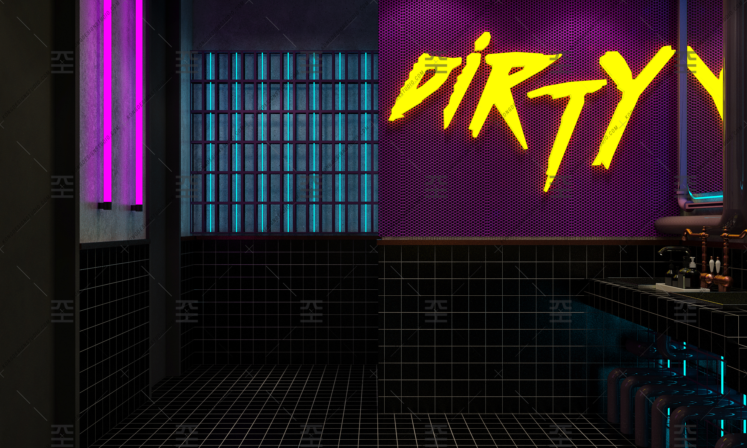 19/ Cyberpunk Bar Concept-16