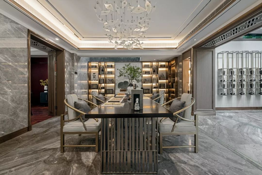 常德和瑞别墅下叠户型软装设计 | 现代风尚与东方禅意的融合-22