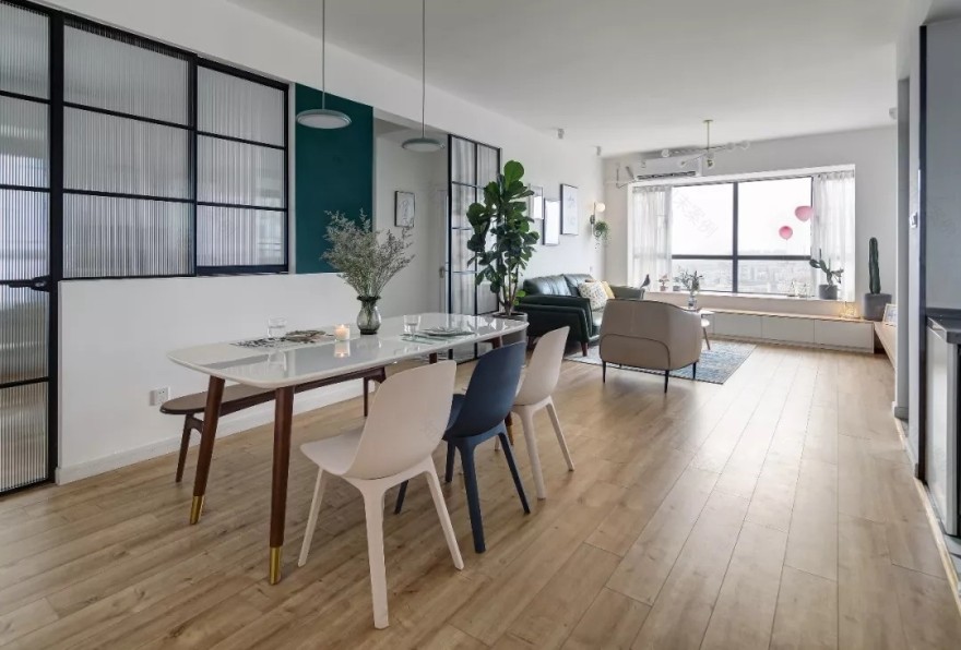 120㎡墨绿配色,清爽自然-12