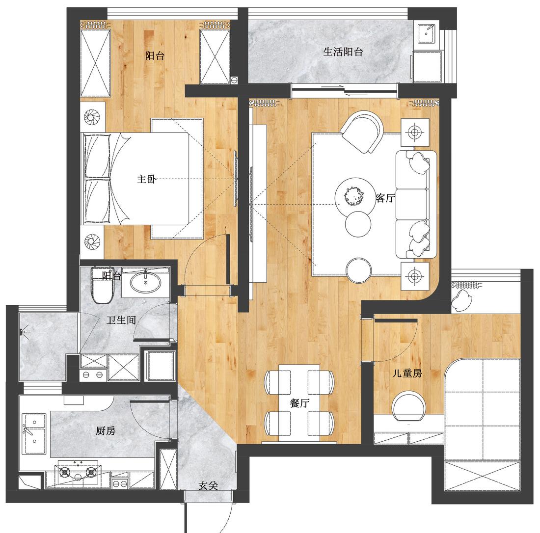 北欧风浪漫新房-16