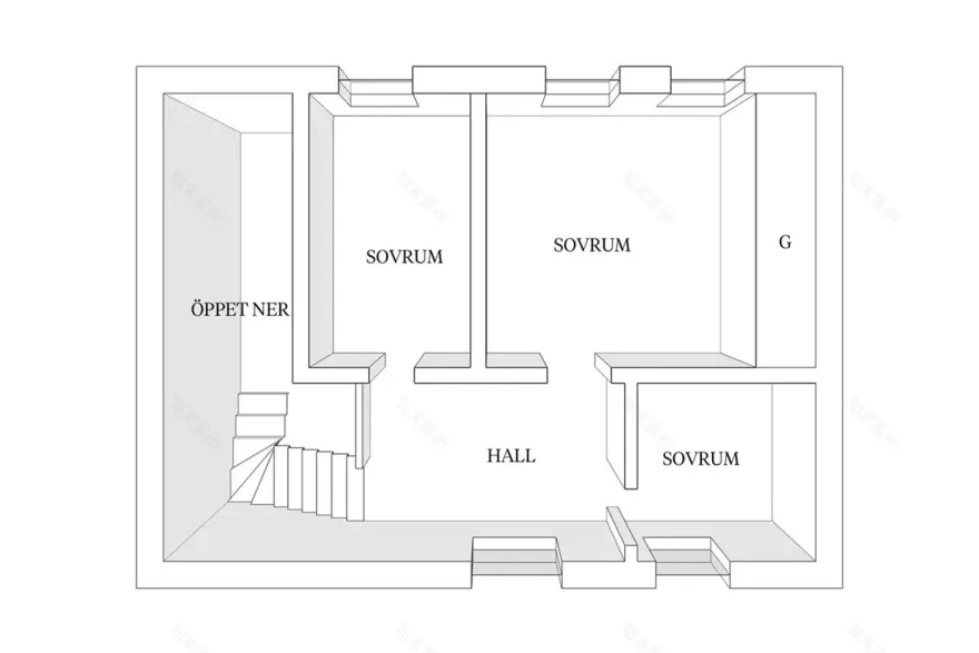 家庭复式公寓中的卧室设计亮点-19