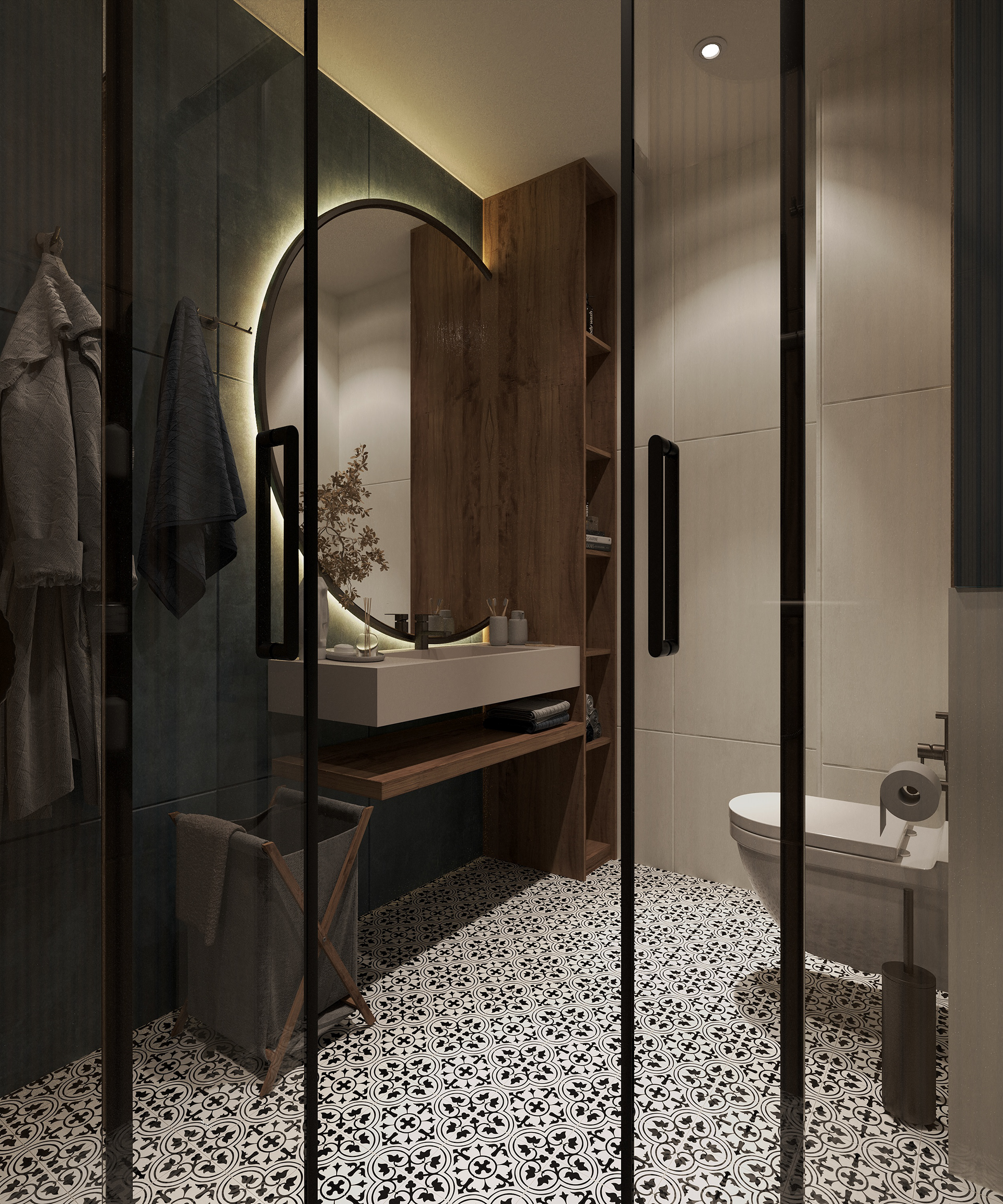 80m2 apartment in industrial style-20