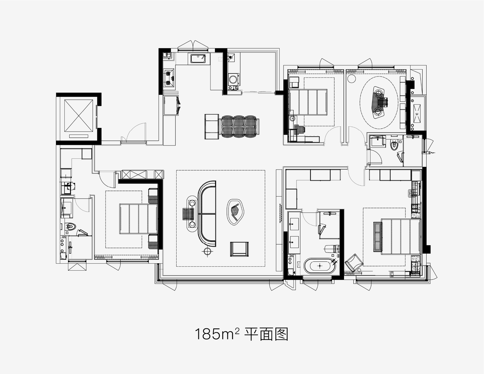 龙湖滨江·云河颂样板房户型设计丨中国成都丨DAS大森设计-67