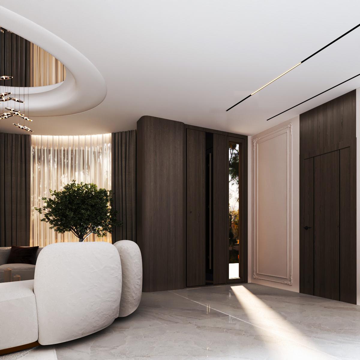 Luxurious villa double hight reception-9