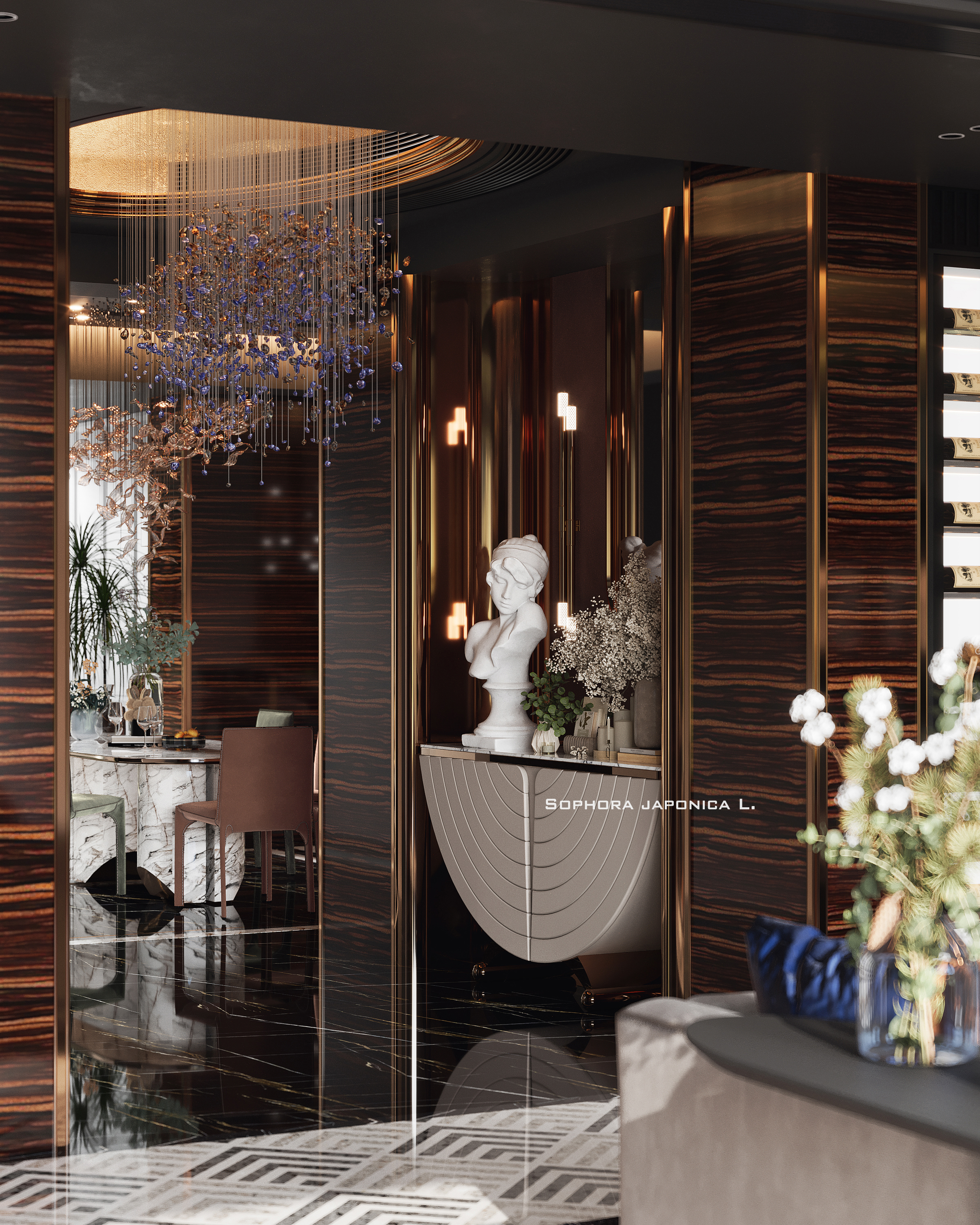 家装暗金调渲染-3