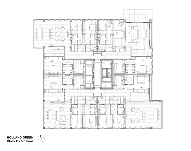 Holland Green街区丨英国伦敦丨Allies & Morrison,OMA,West 8-79