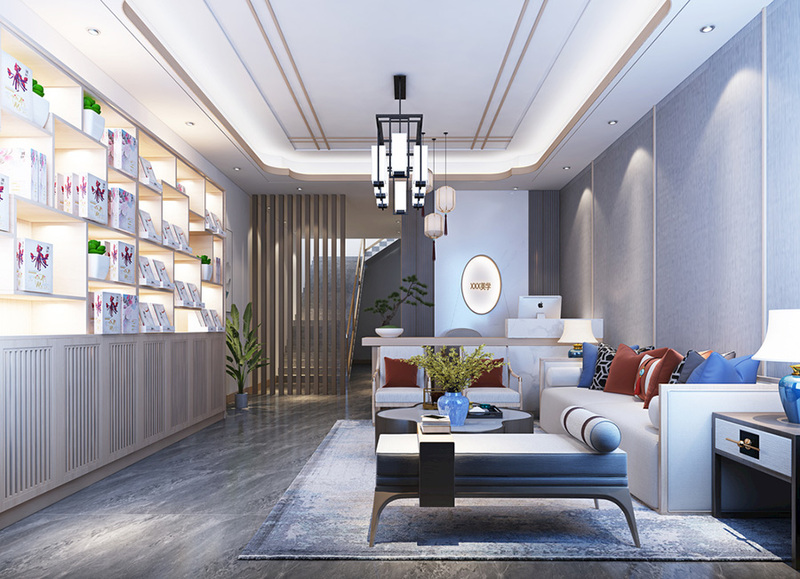 美容院室内设计案例效果图-11