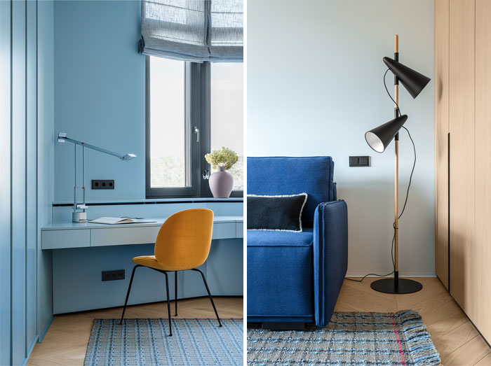 Green L-shaped Kitchen in Kyiv Apartment by Nadya Chabannaya - InteriorZine-10