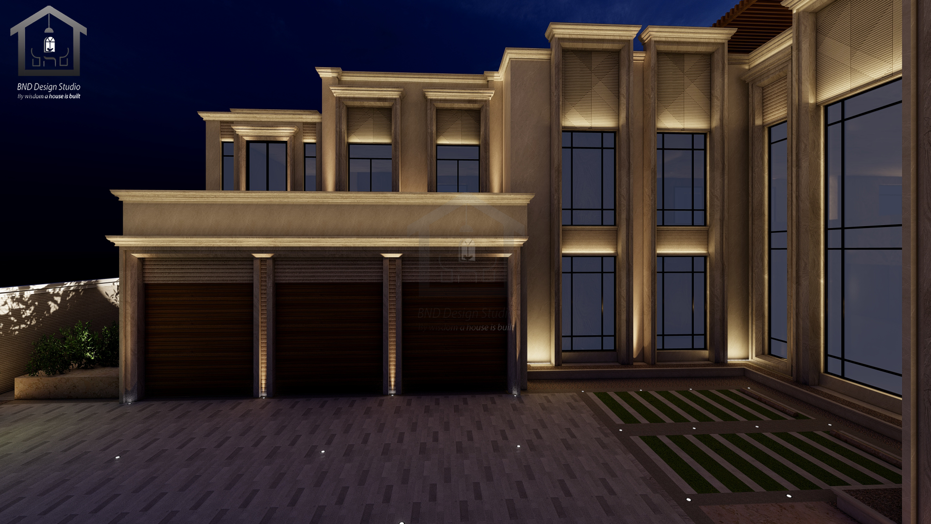 Private Villa - Facade & Landscape Lighting Design-UAE-6