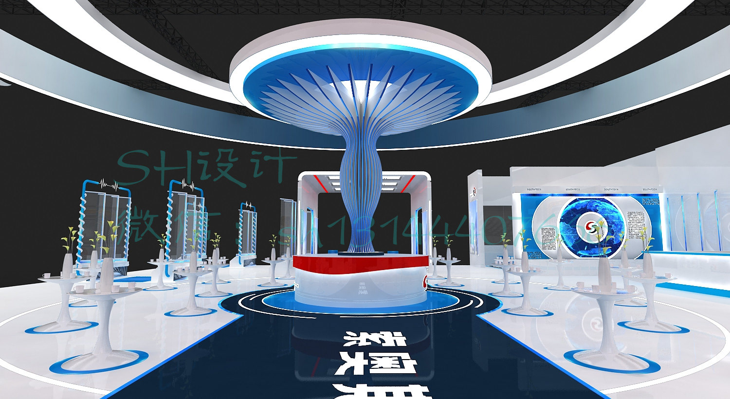 索奥斯展台设计效果图 科技展会-2