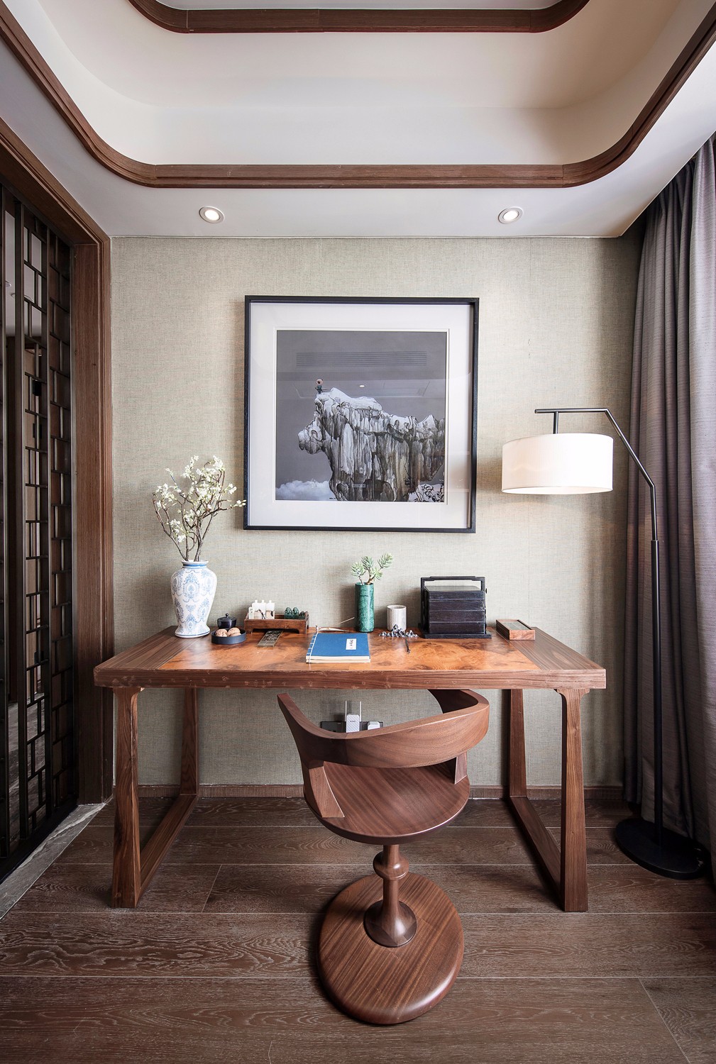 宜昌国际广场260m²中式大平层样板房  戴勇室内设计师事务所-26