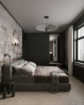 公寓卧室与浴室室内设计丨乌克兰敖德萨丨Lolita Yatsela,Valeria Lazareva