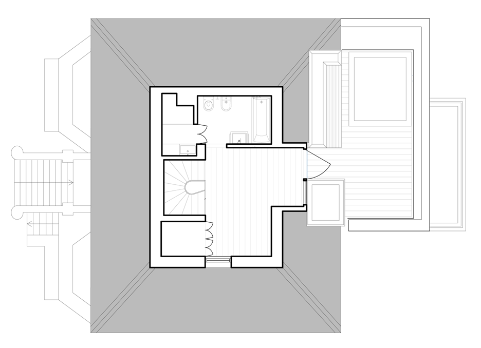 伦敦 51 建筑改造意大利风格家庭住宅，扭曲楼梯成空间亮点-36