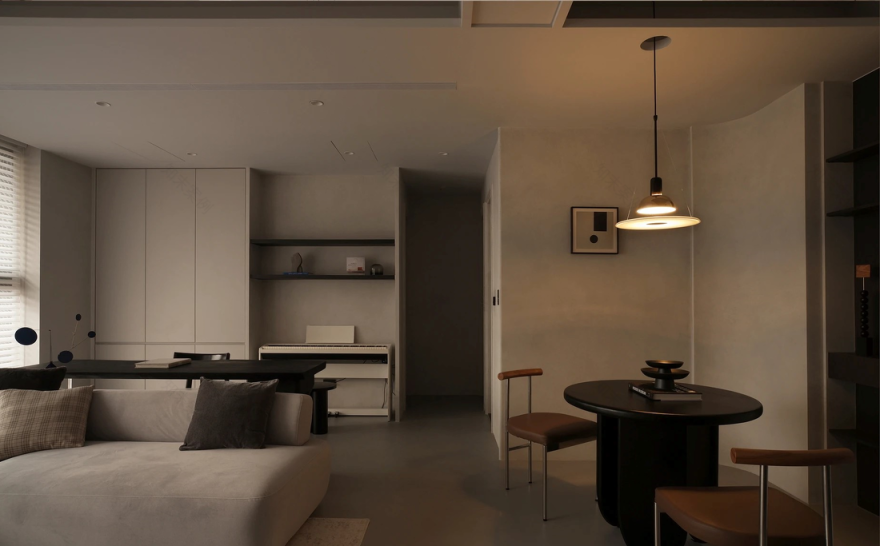 多功能客厅+复古风刚需房设计-25