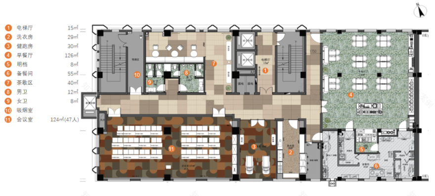 亚筑设计|黑龙江鸡西鸡冠区市政府桔子酒店-45