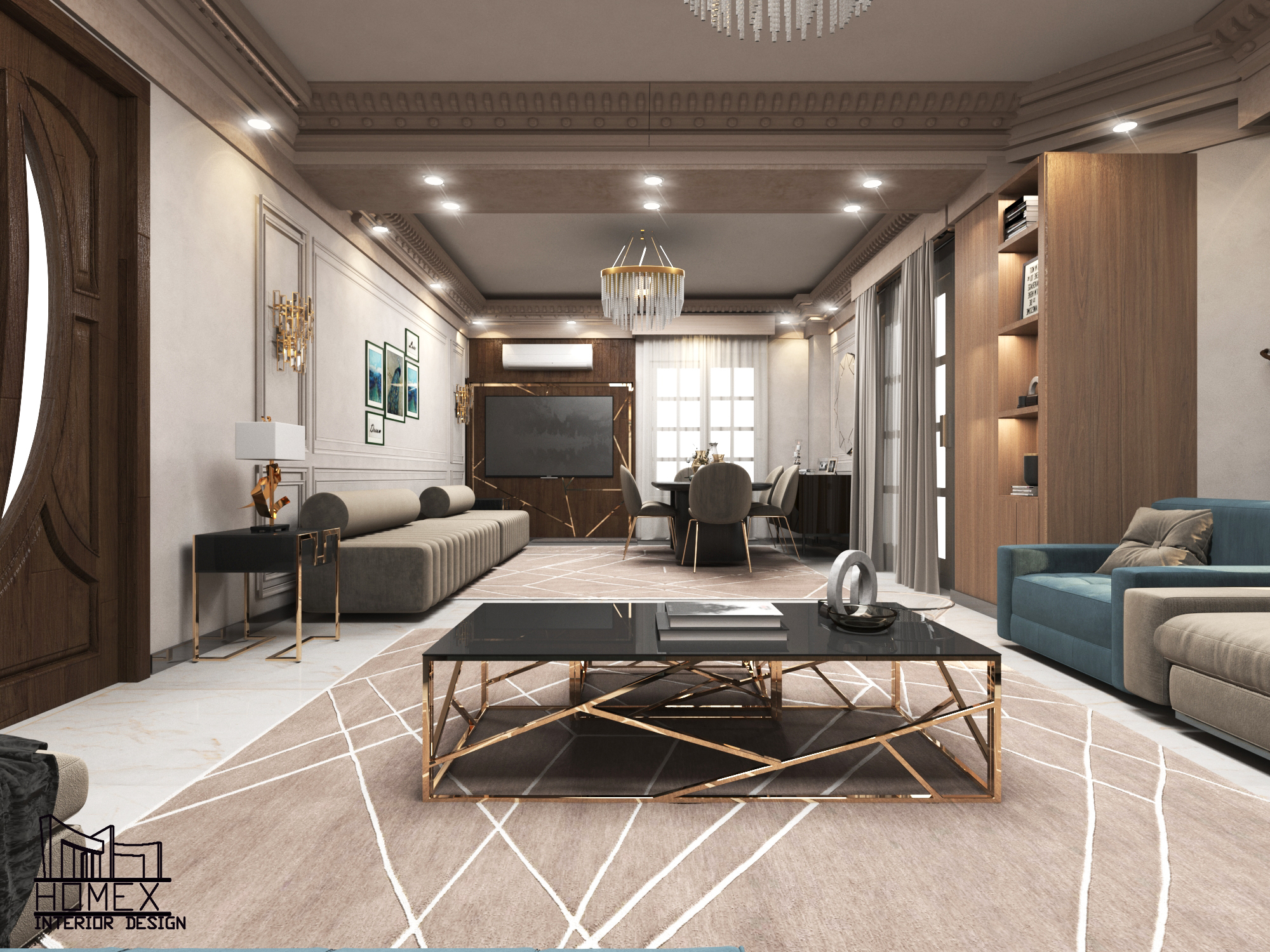 Classic design of reception 2023 , interior 6.2022-2