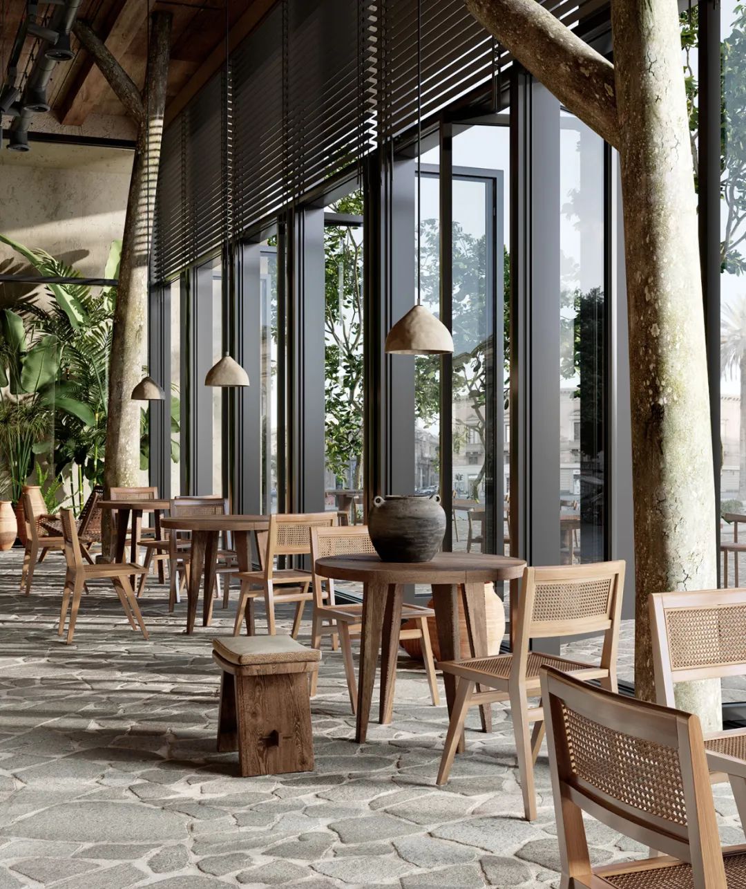 美式侘寂风餐厅设计丨YanaPrydalna-35