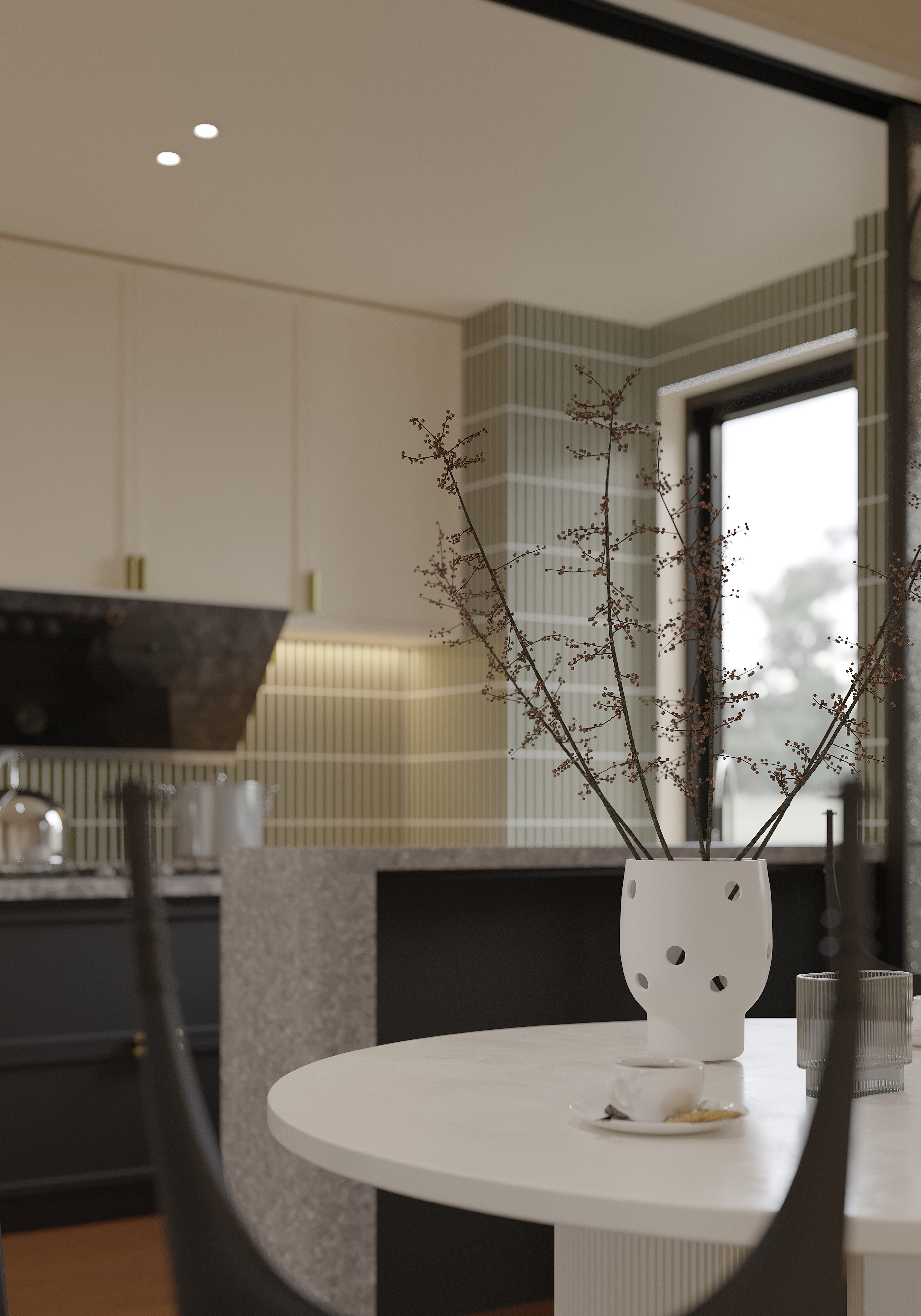 轻法式客餐厅设计丨室内表现进阶训练营-6