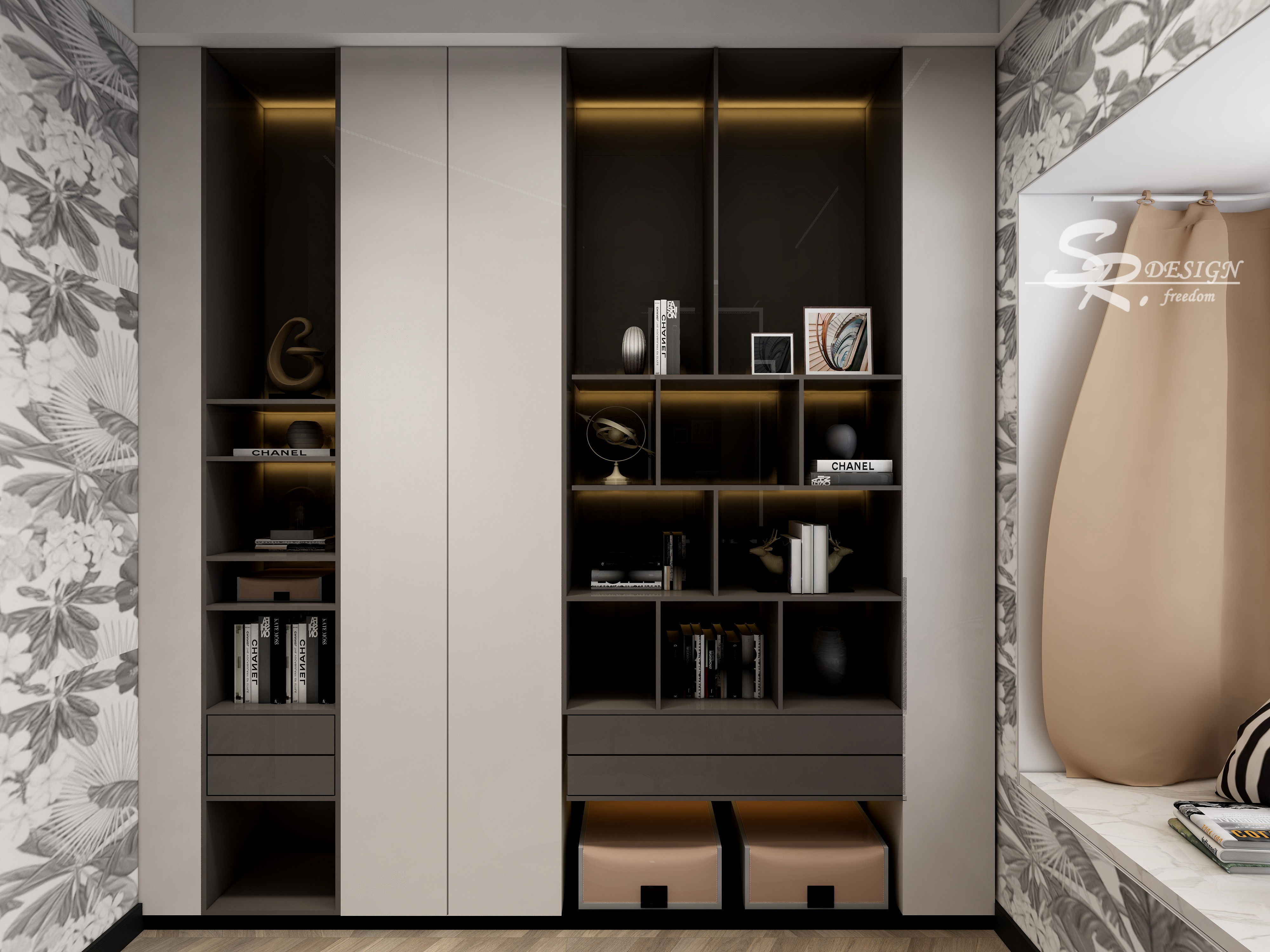 现代复古混搭风 · 96 平花繁设计样板间-33