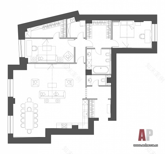 “意大利街区”141平公寓室内设计丨“德米特里·普什尼奇尼科夫及合伙人”建筑工作室-42