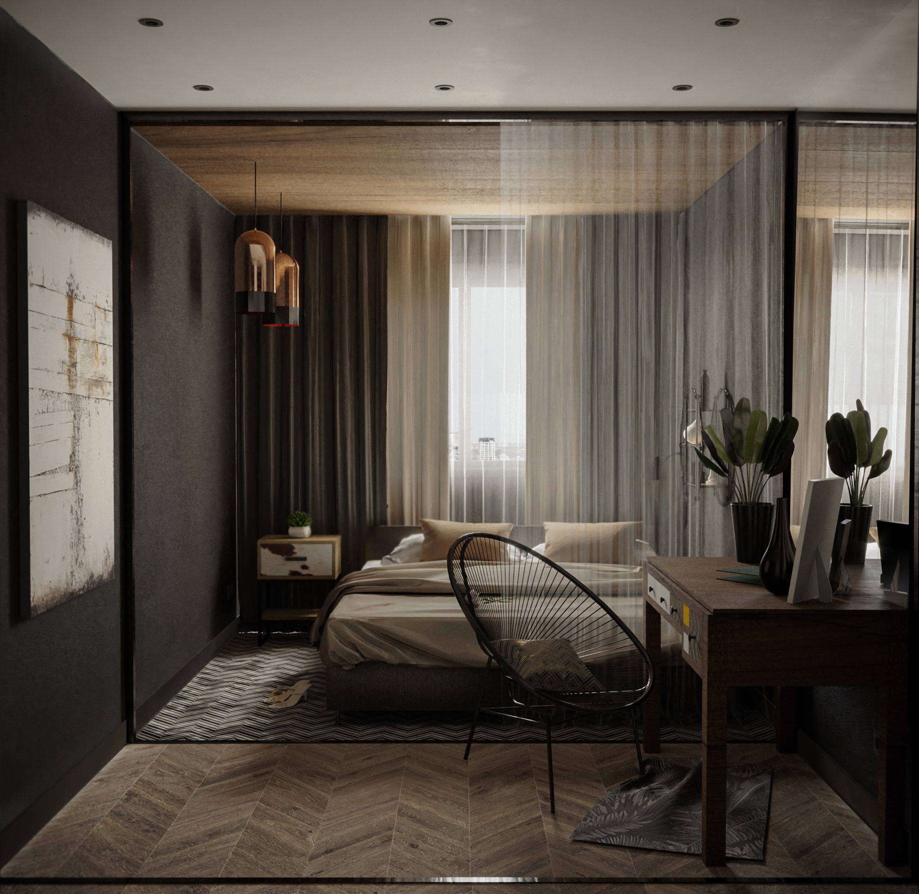 Threeroom apartment 设计与可视化丨Golubev Dmitriy-19