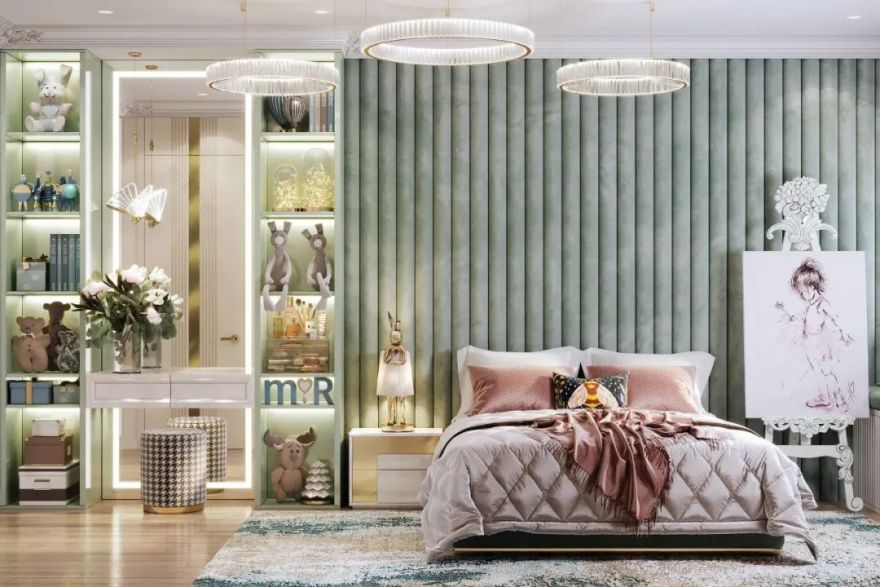 87㎡黄铜轻奢时尚家居丨Artis Interiors-23