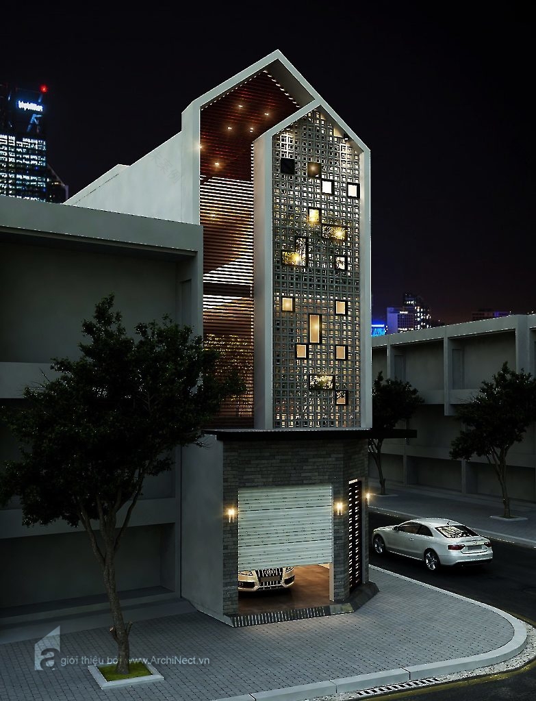 现代越南四层文化画廊设计-8