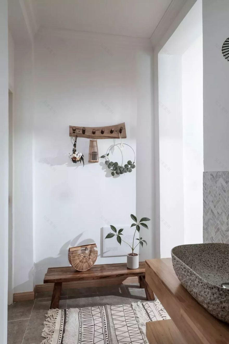 60㎡日式北欧风小户型 | 自然禅意与简约艺术的完美融合-2