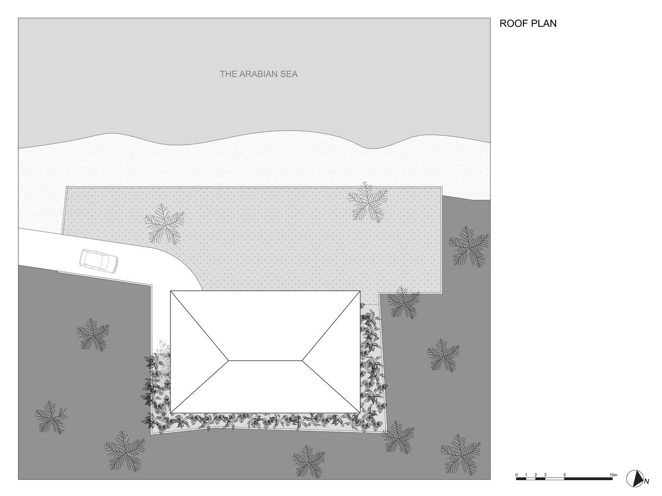 印度卡利库特 Elathur 海滩混凝土住宅-52