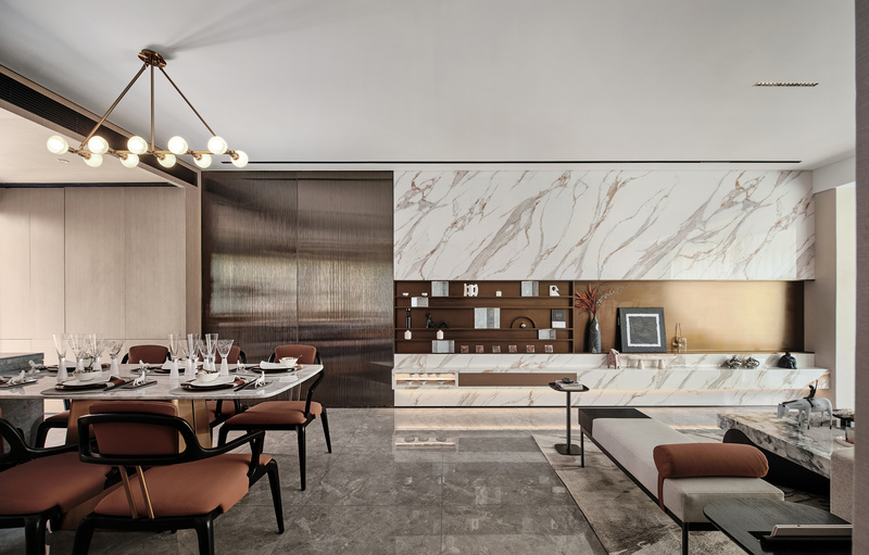 郑州新城玺樾门第118㎡新中式超现代样板间-1