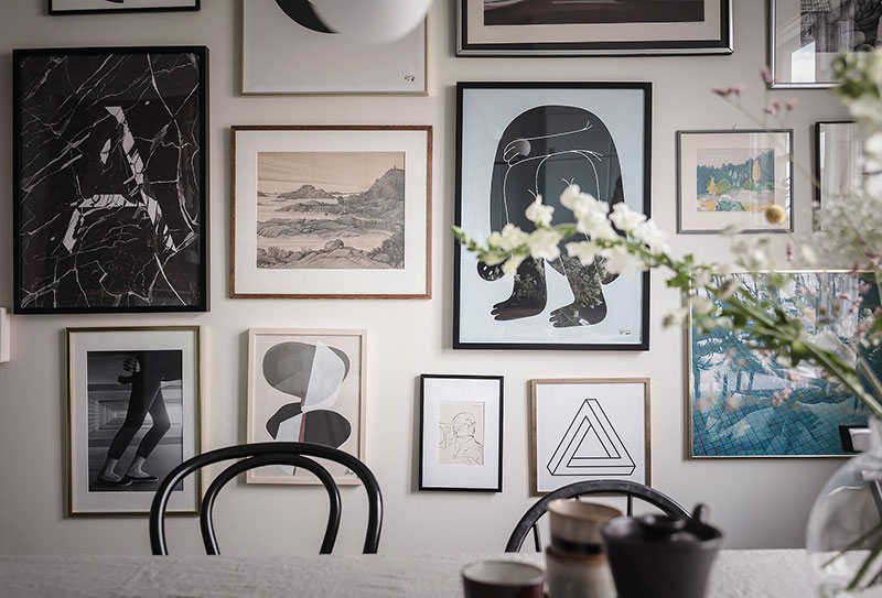 哥德堡大胆蓝色公寓,充满装饰的 65 平米空间-14