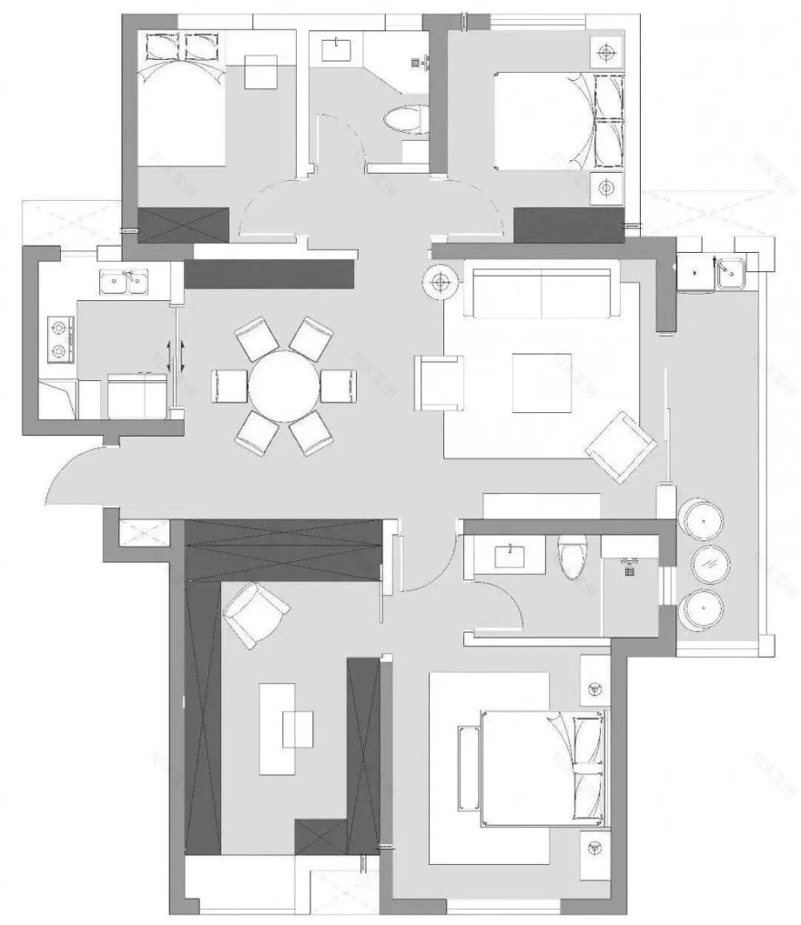 独居复古度假风精装房改造丨中国武汉丨梓维设计-11