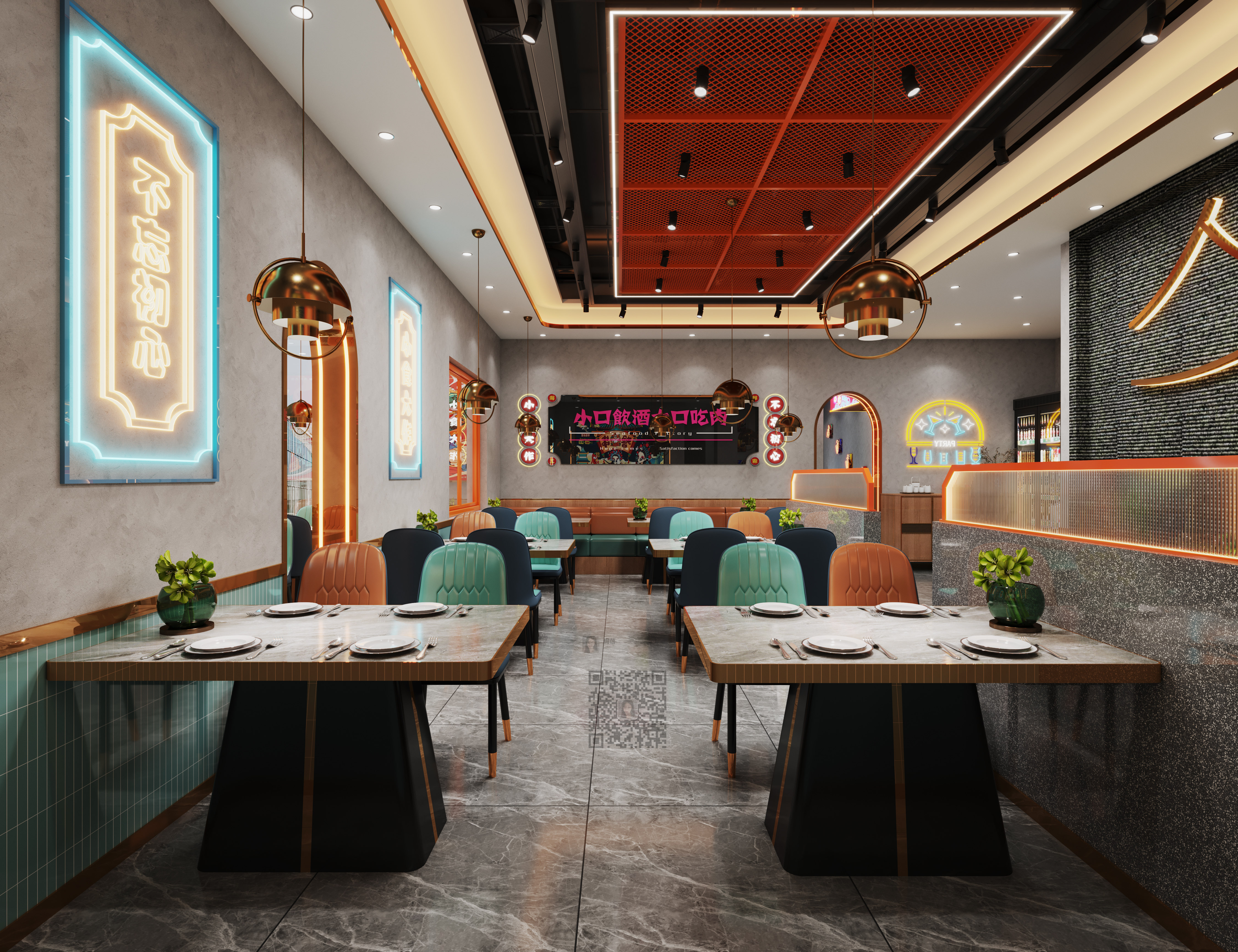 烧烤店设计--炎热的夏与热情的烧烤-3