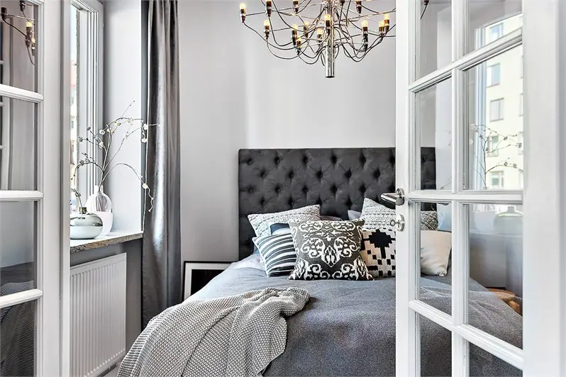 蓝色调的瑞典风格小户型设计-13