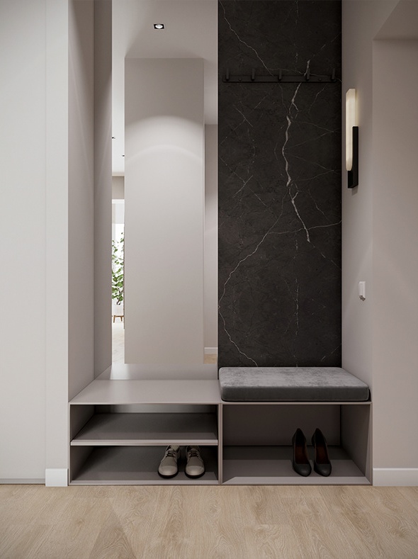 108㎡灰色系住宅设计-0