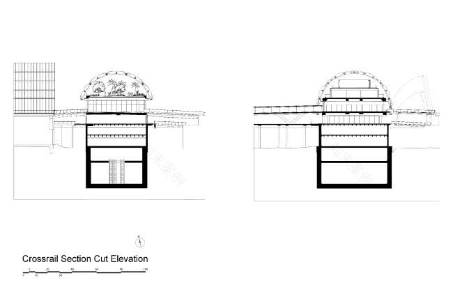Crossrail「КэнериУорф」车站及屋顶商场与花园丨英国伦敦丨Foster+Partners,Gillespies,ARUP等-40