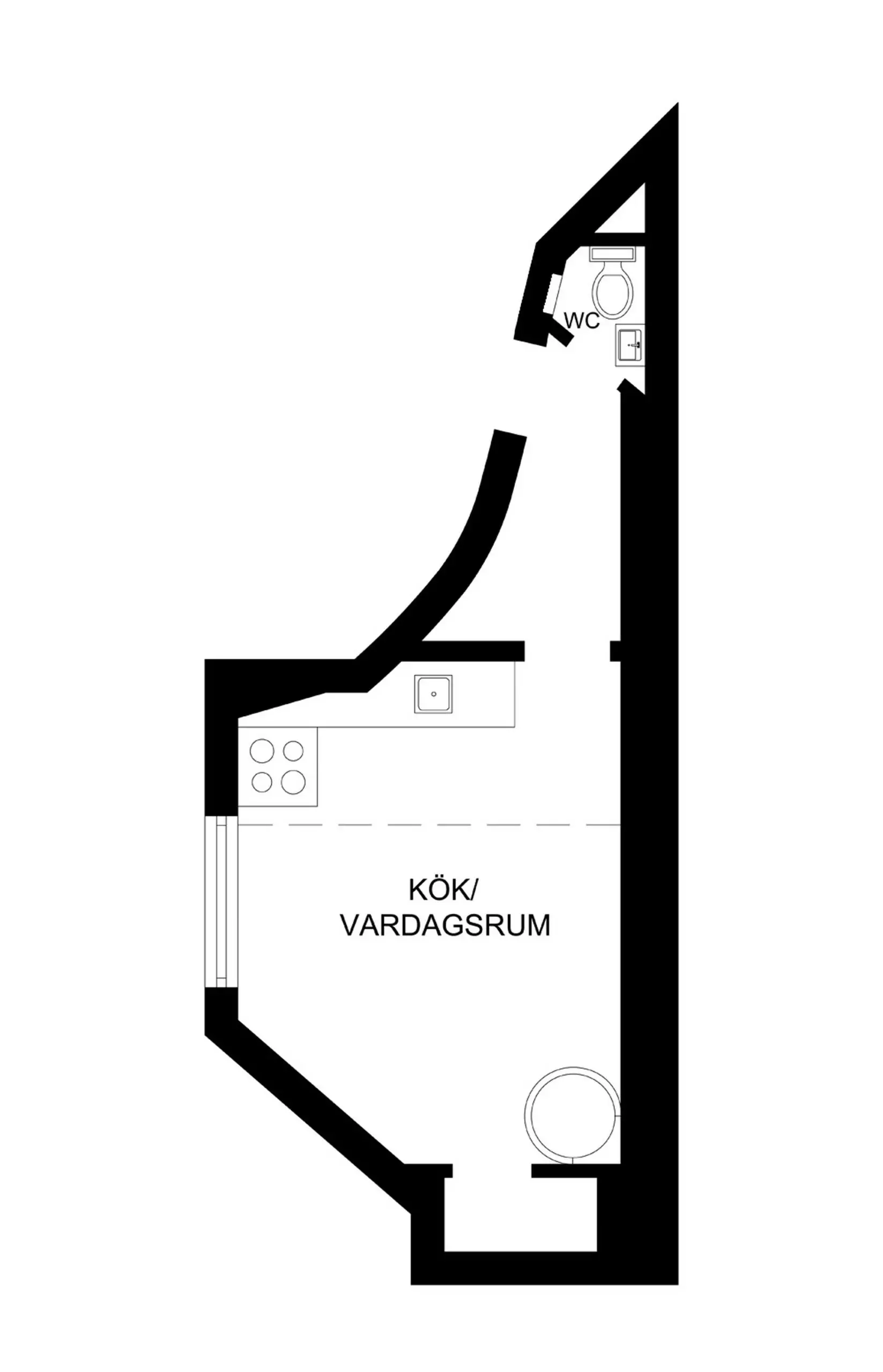 "瑞典 17m²小空间精致公寓设计"-16